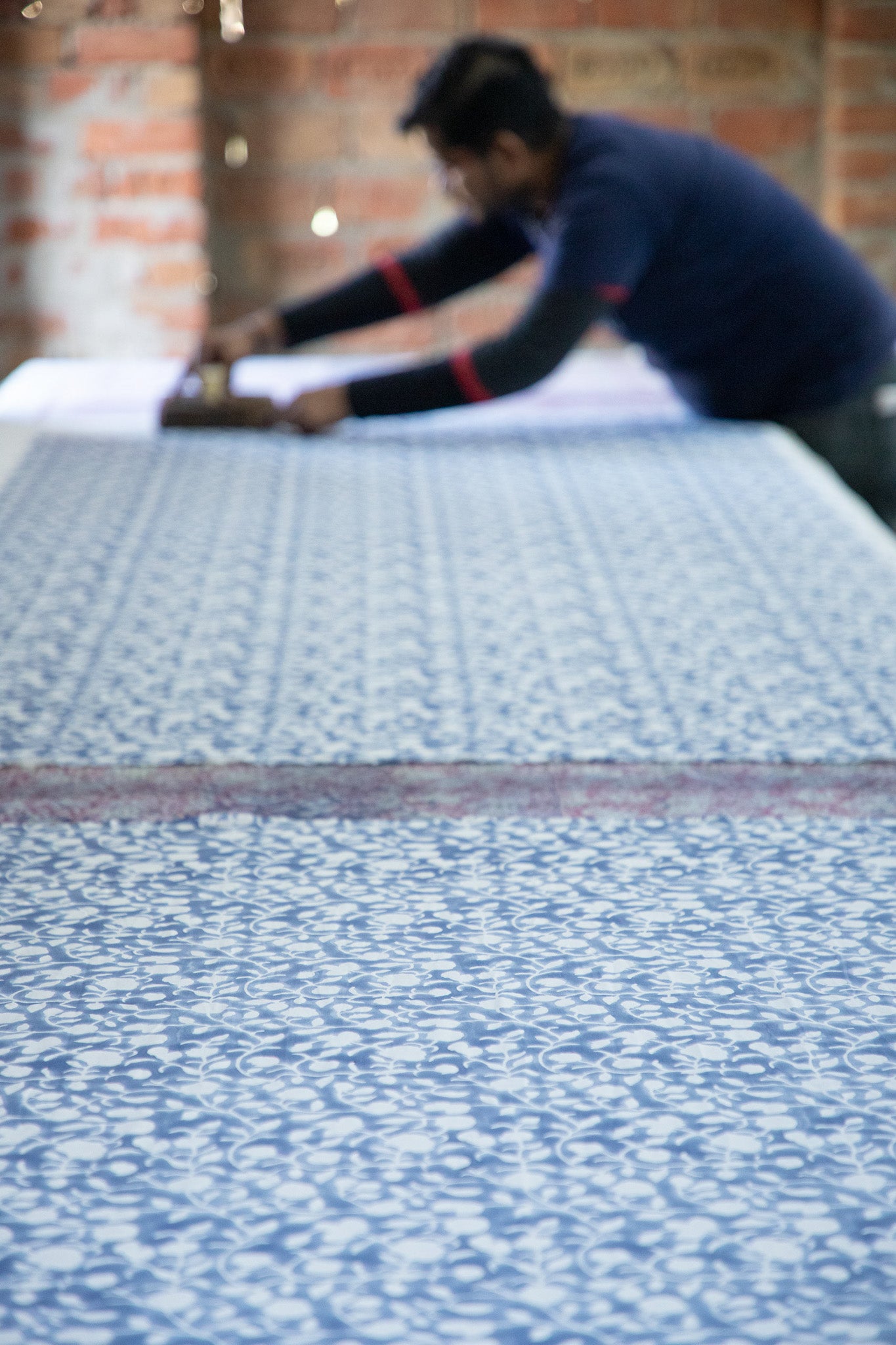 Block printing at work
