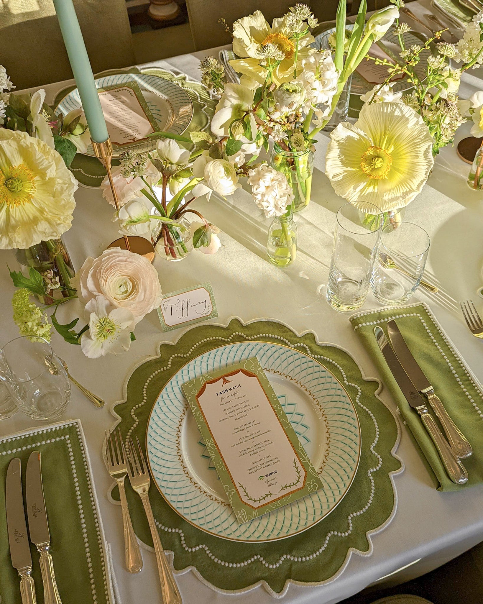 Breakfast at The Dorchester Pavilion Suite spring florals