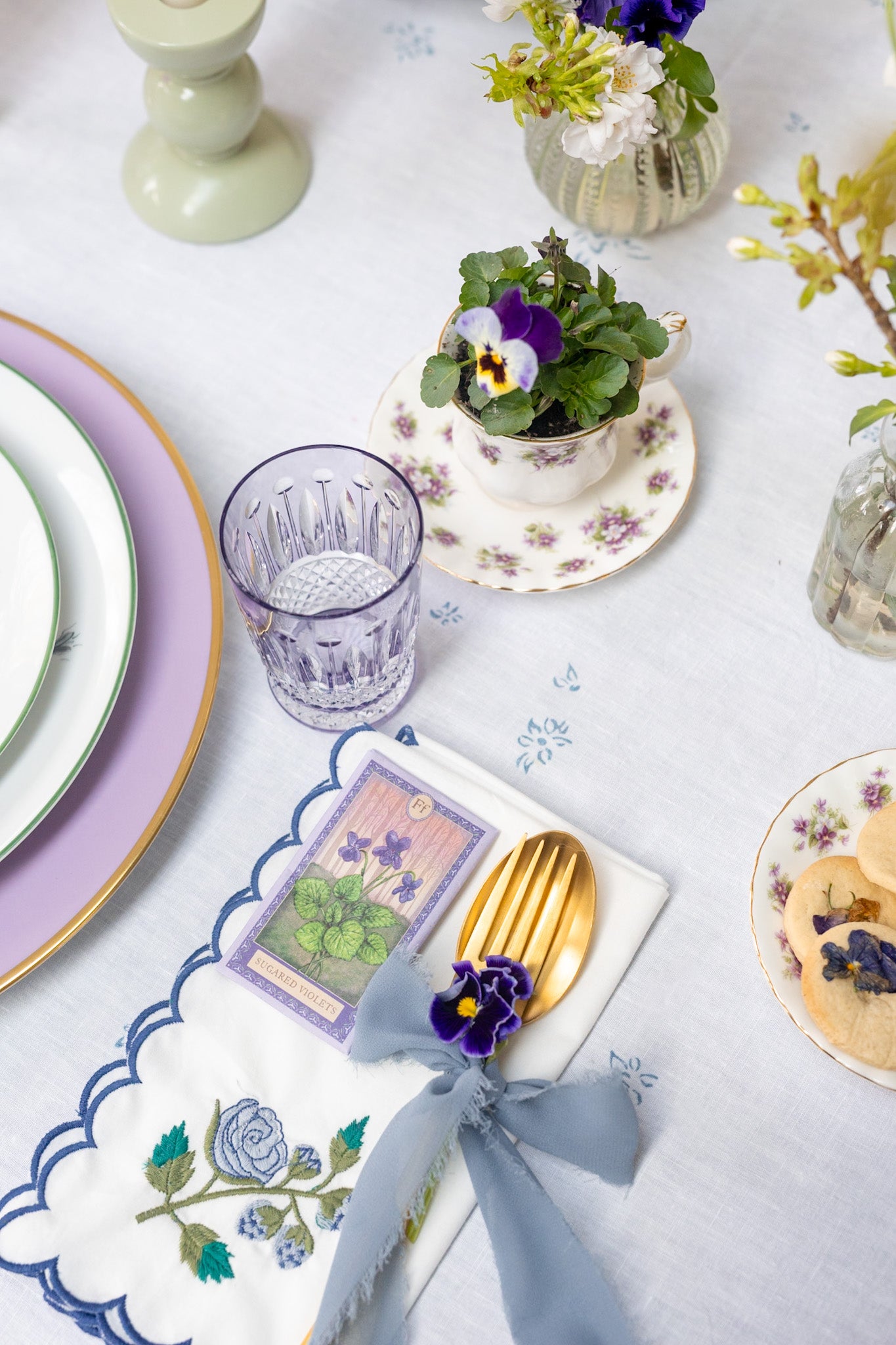 Details of Ffern tablescape by Rosanna Falconer