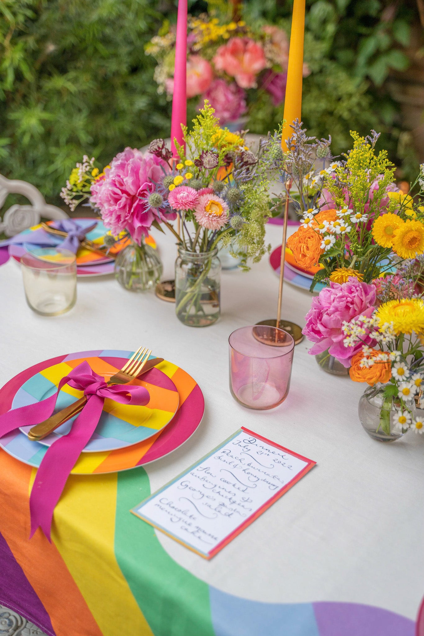 Menu of Olivia Rubin x Rosanna Falconer dinner