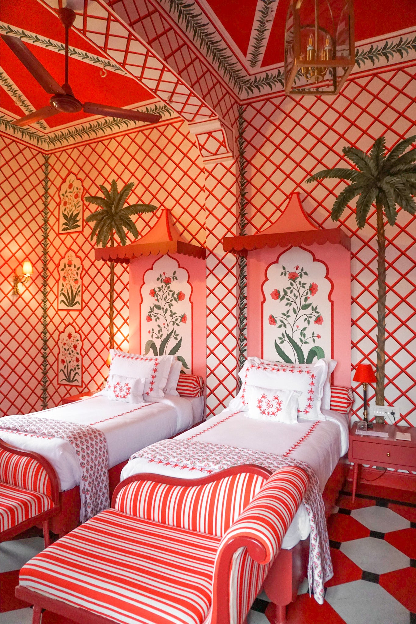 Villa Palladio Jaipur by Rosanna Falconer twin bedroom