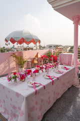 Jaipur Bloom Pink & White Tablecloth
