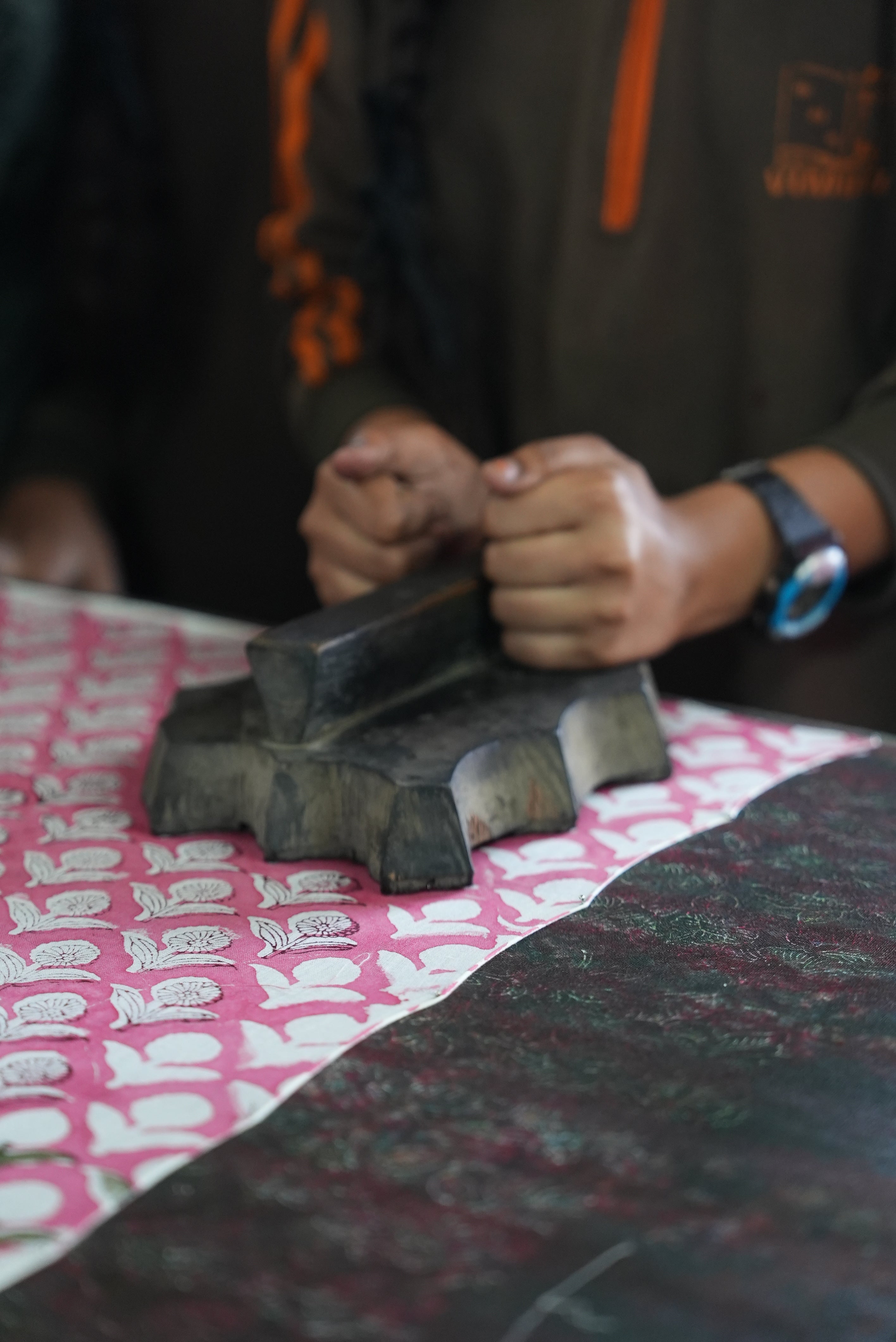 Block printing in Sanganer