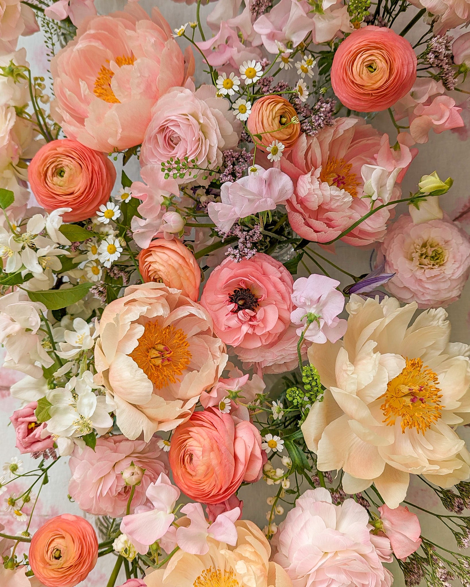 Peonies and spring flowers