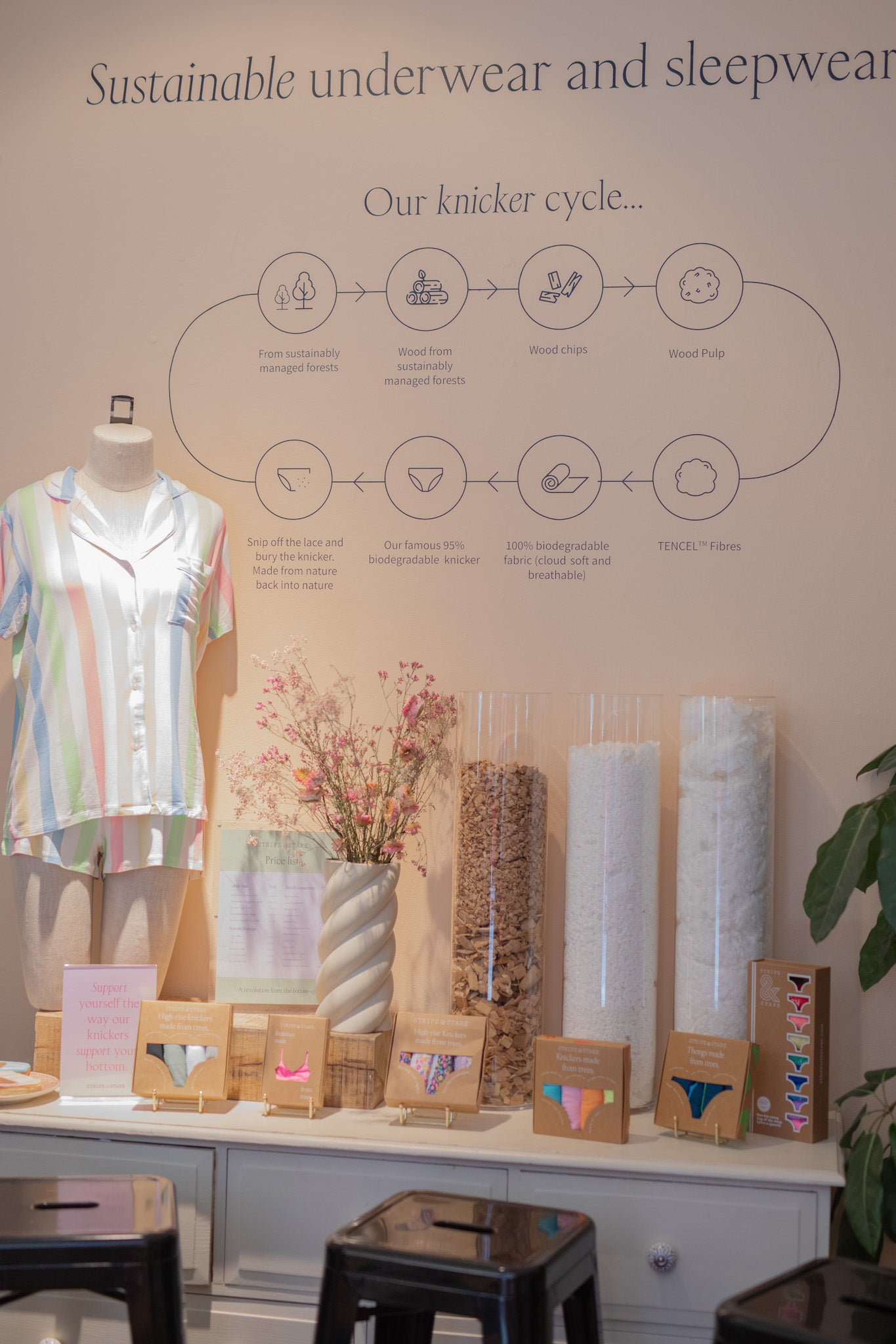 Stripe and Stare's cycle of sustainability and biodegradability
