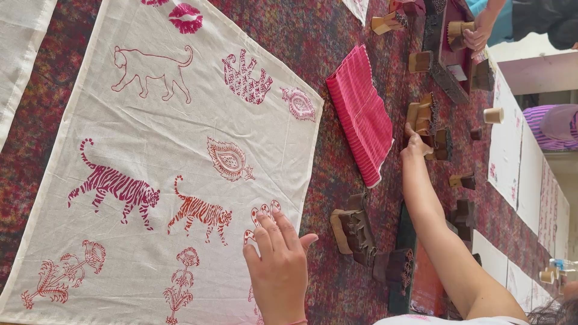 Block print workshop with bisou by sachi